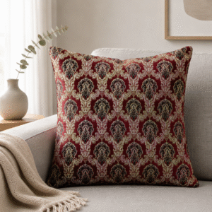 Sultanate Maroon Brocade Cushion – Pack of 5 Covers