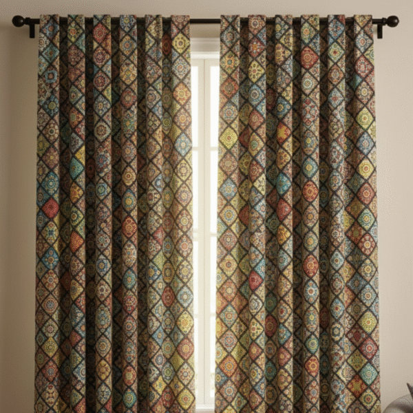 Vintage Caravan Curtain