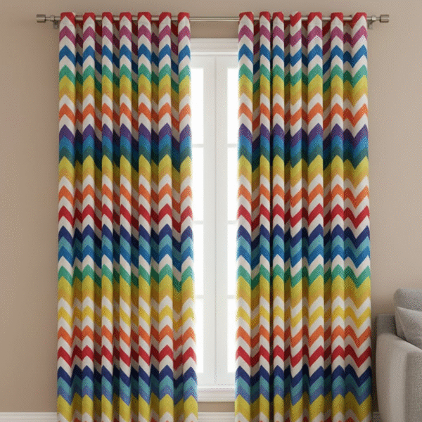 Carnival Chevron Curtain