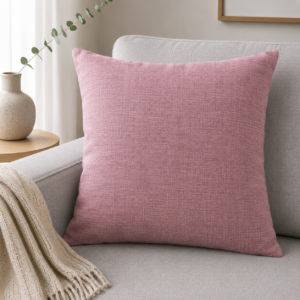 Self Texture Pink Cushion Cover