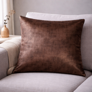 Self Texture Brown Cushion Cover