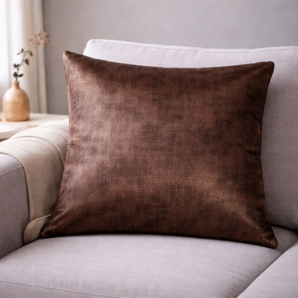 Self Texture Brown Cushion Cover