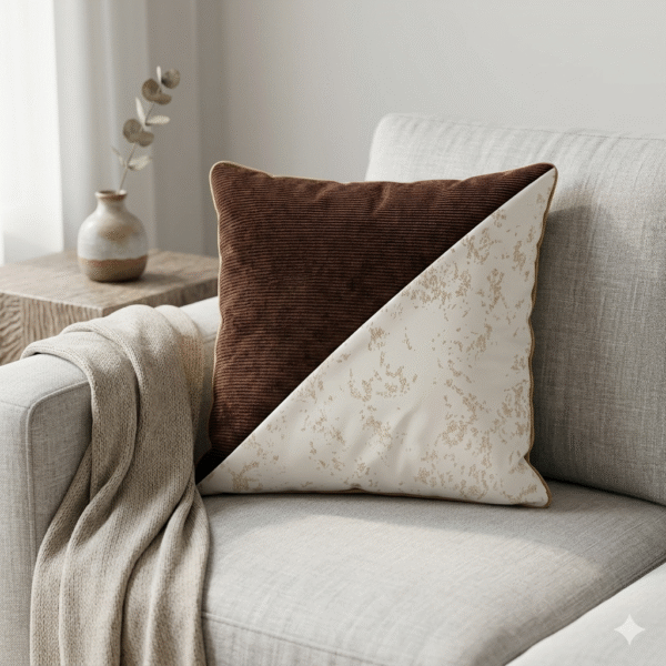 Brown Skin Cross Cushion