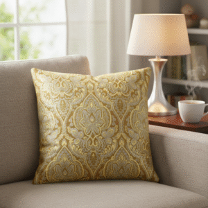 Silk-Weave Damask Cushion