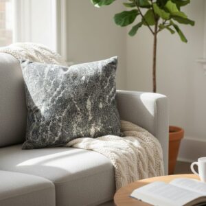 Charcoal Marble Cushion