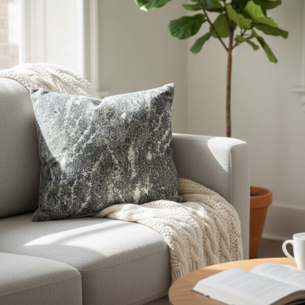 Charcoal Marble Cushion