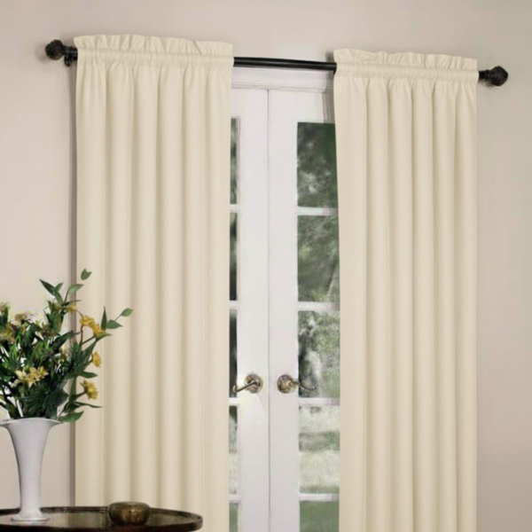 curtain Rod Pocket Curtain - Off-White