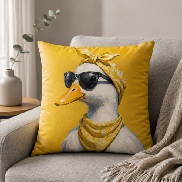 Cool Duck in Yellow Bandana & Sunglasses