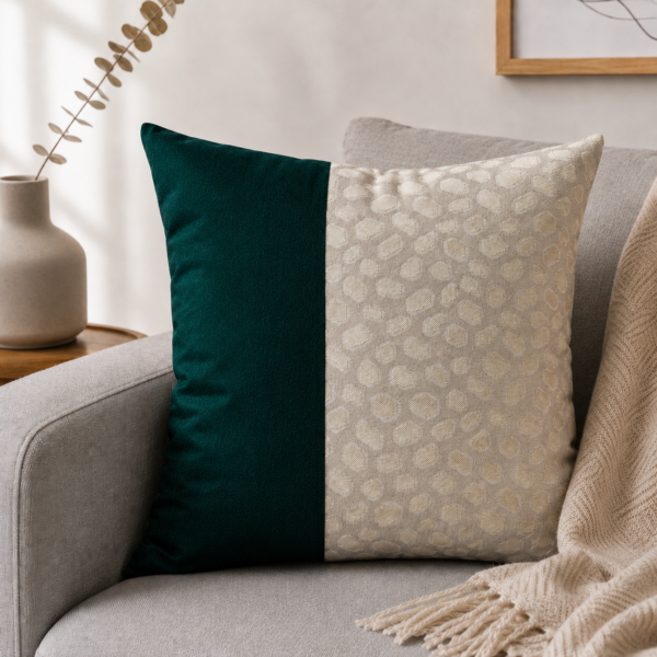 Emerald & Honeycomb Dual-Panel Cushion – Pack of 6 Covers