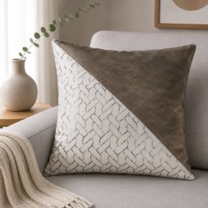 Modern Dual-Tone Geometric Cushion – Pack of 6 Covers