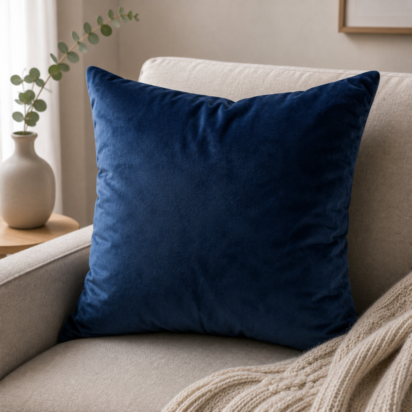 Velvet Cushion – Blue