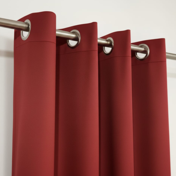 Eyelet Ring Curtain - Maroon