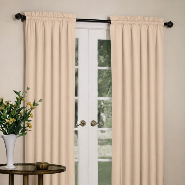 Rod Pocket Curtain - Warm Ivory Peach
