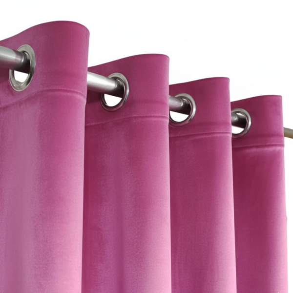 Eyelet Ring Curtain - Pink
