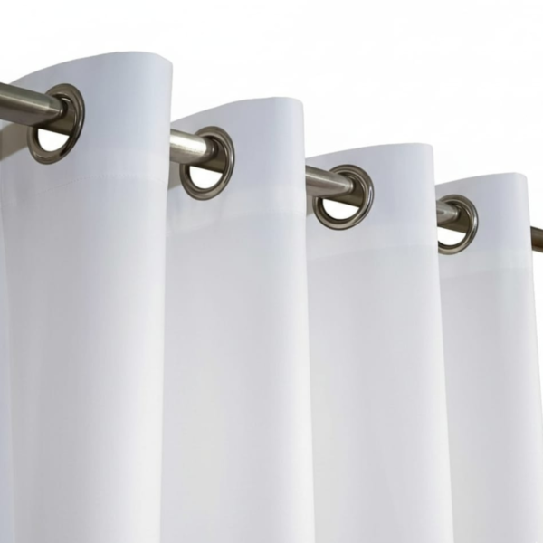 Eyelet Ring Curtain - White