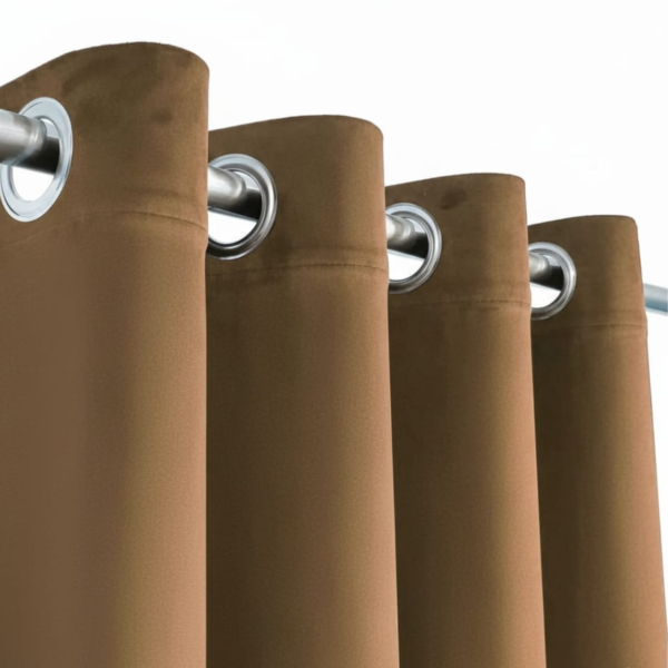 Eyelet Curtain - Light Brown