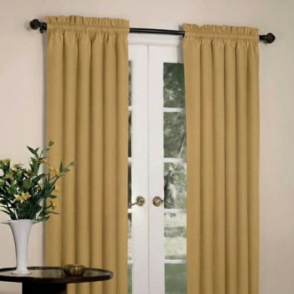 curtain Rod Pocket Curtain - Camal