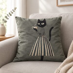 cushion Café Noir Cat Cushion