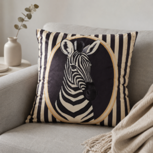 cushion Framed Safari Zebra Cushion