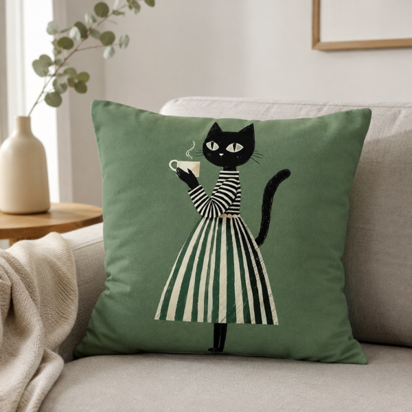 Café Noir Cat Cushion New Arrival
