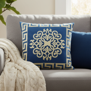 Blue Golden Motive Cushion